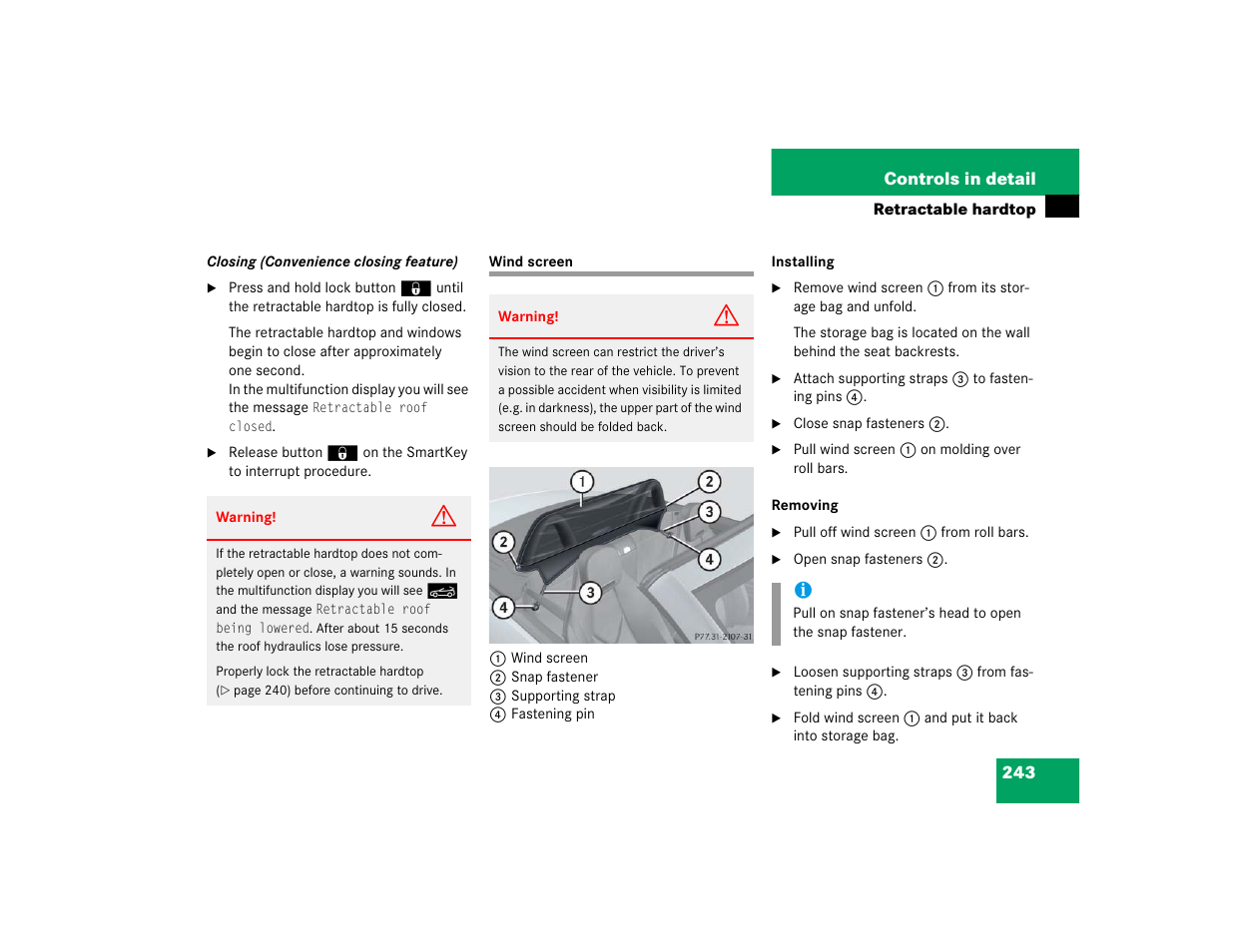 Mercedes-Benz SLK-Class 2005 Owners Manual User Manual | Page 243 / 464