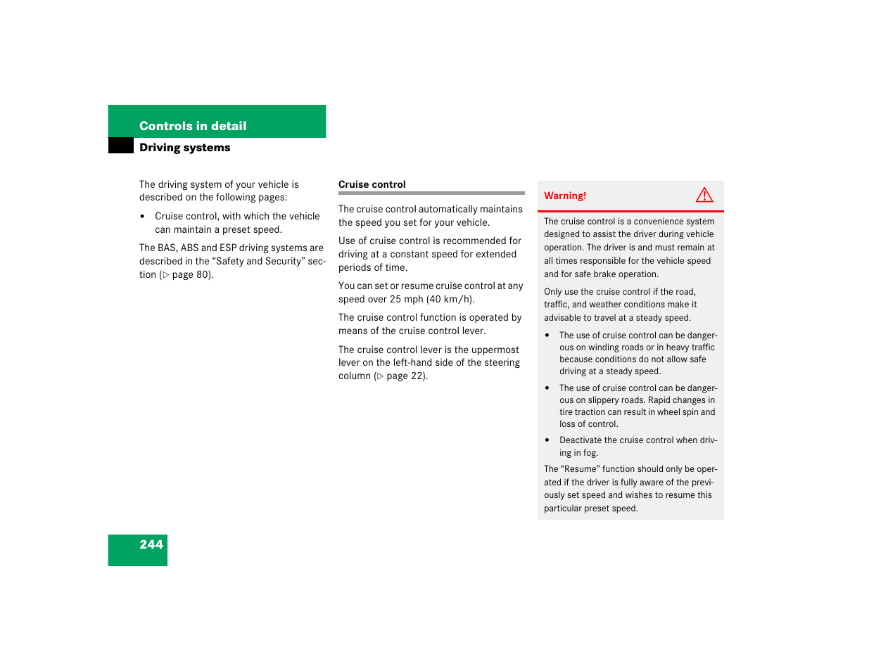 Mercedes-Benz SLK-Class 2005 Owners Manual User Manual | Page 244 / 464