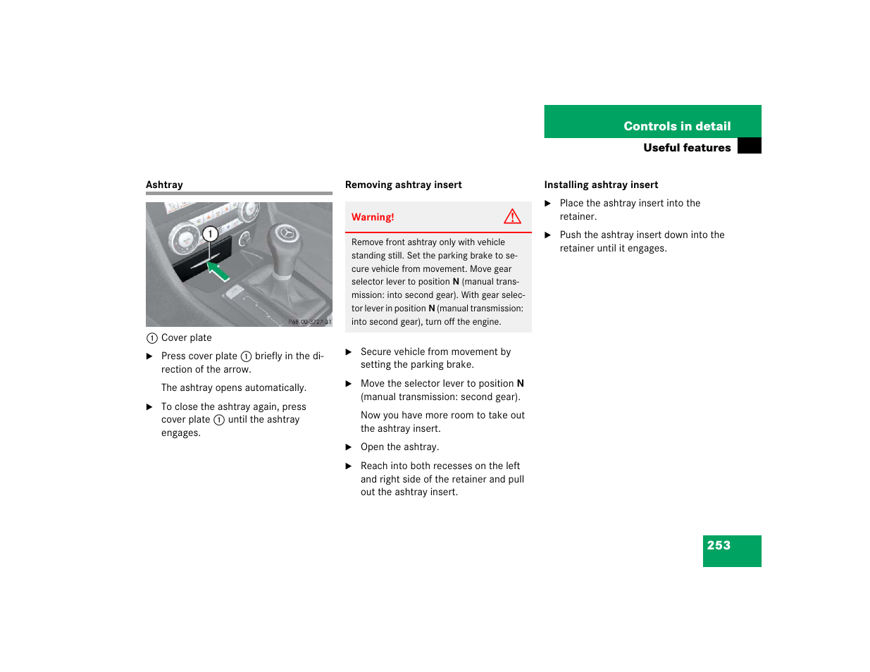 Mercedes-Benz SLK-Class 2005 Owners Manual User Manual | Page 253 / 464