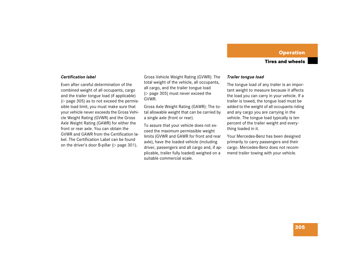 Mercedes-Benz SLK-Class 2005 Owners Manual User Manual | Page 305 / 464