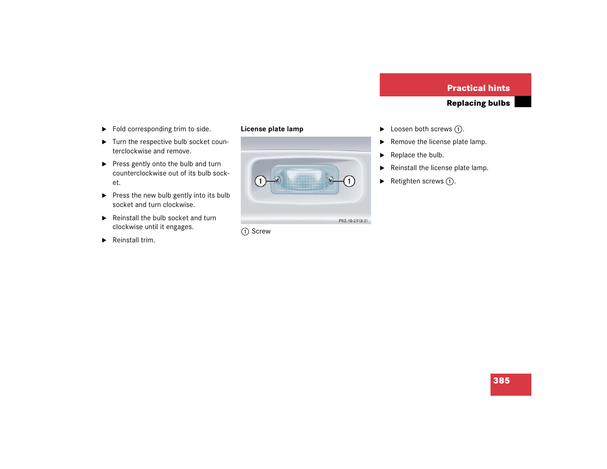 385 practical hints | Mercedes-Benz SLK-Class 2005 Owners Manual User Manual | Page 385 / 464