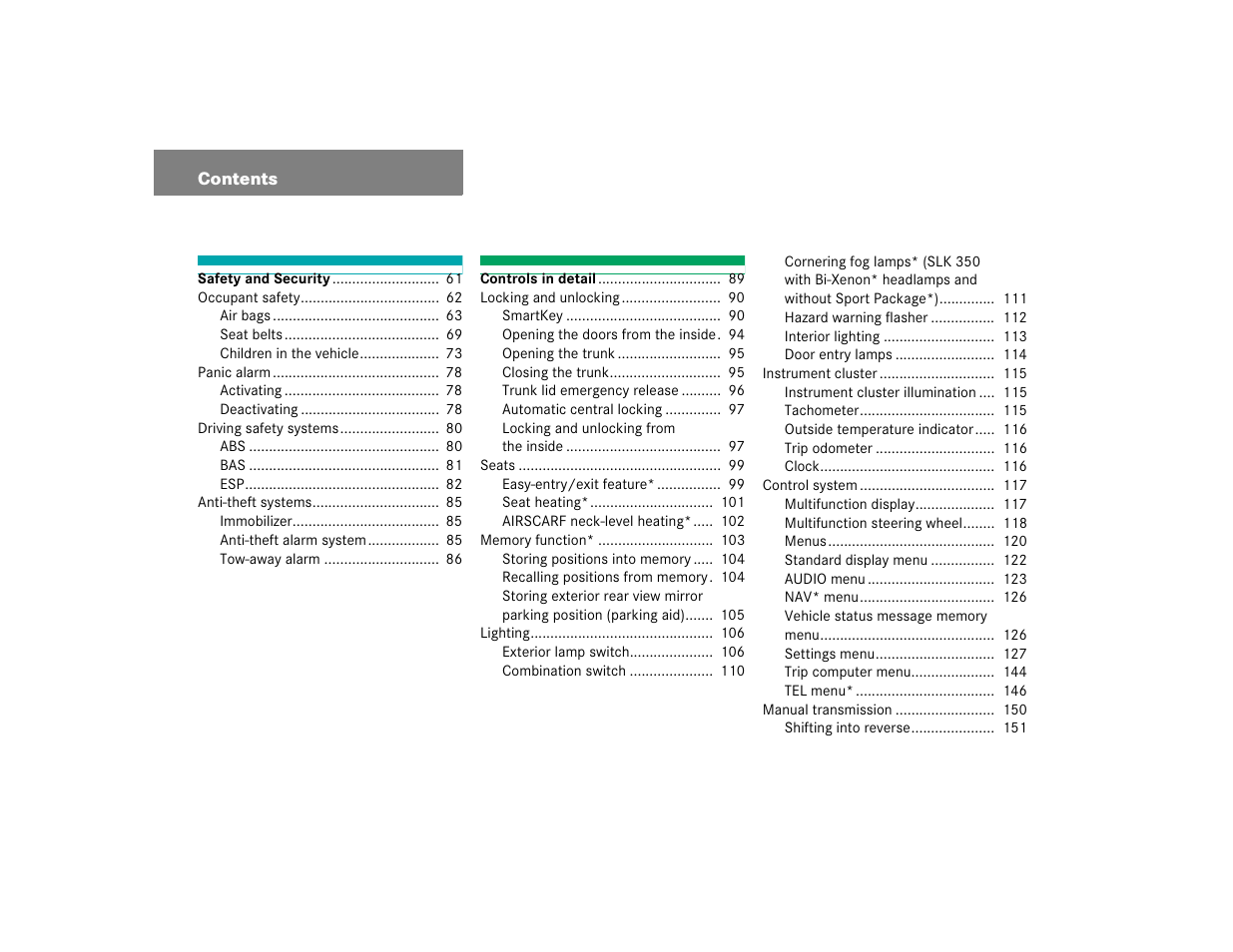 Mercedes-Benz SLK-Class 2005 Owners Manual User Manual | Page 4 / 464