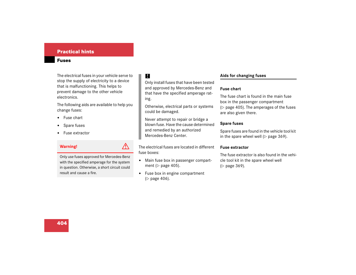 Mercedes-Benz SLK-Class 2005 Owners Manual User Manual | Page 404 / 464