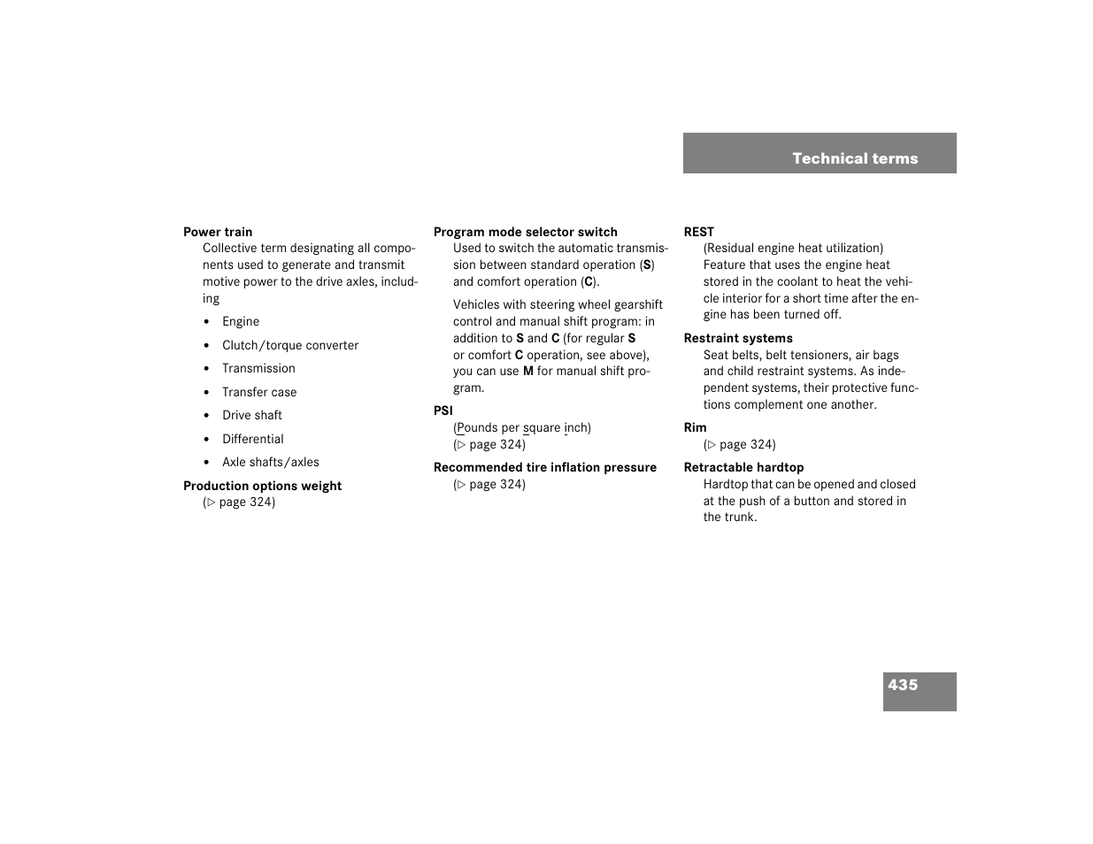 Mercedes-Benz SLK-Class 2005 Owners Manual User Manual | Page 435 / 464