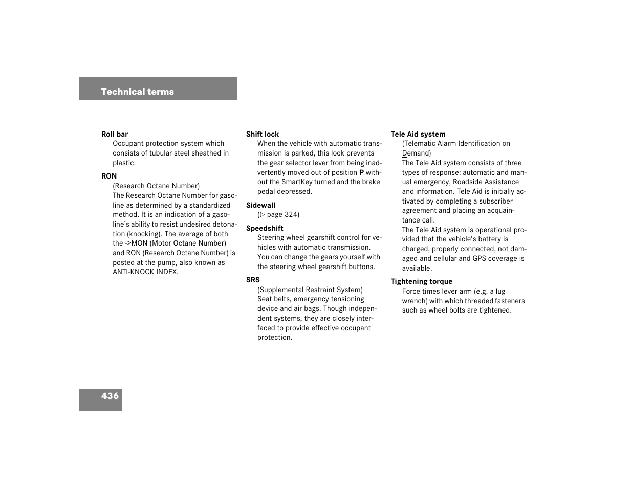 Mercedes-Benz SLK-Class 2005 Owners Manual User Manual | Page 436 / 464