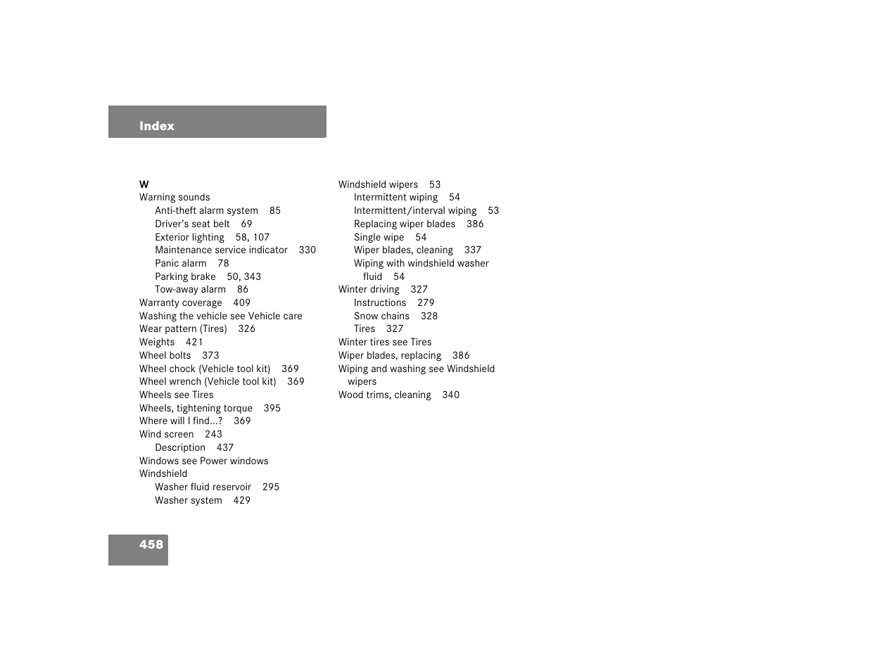 Mercedes-Benz SLK-Class 2005 Owners Manual User Manual | Page 458 / 464
