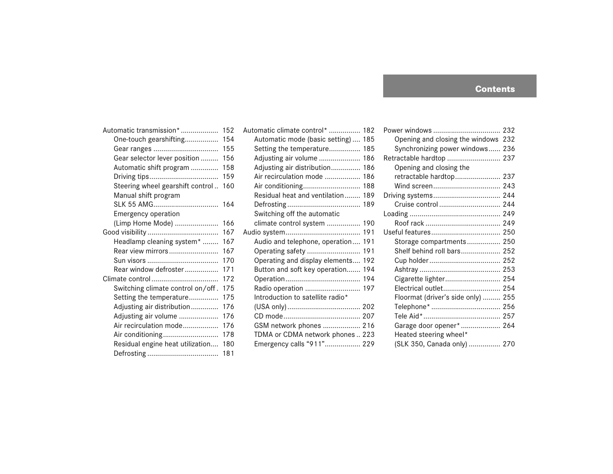 Mercedes-Benz SLK-Class 2005 Owners Manual User Manual | Page 5 / 464