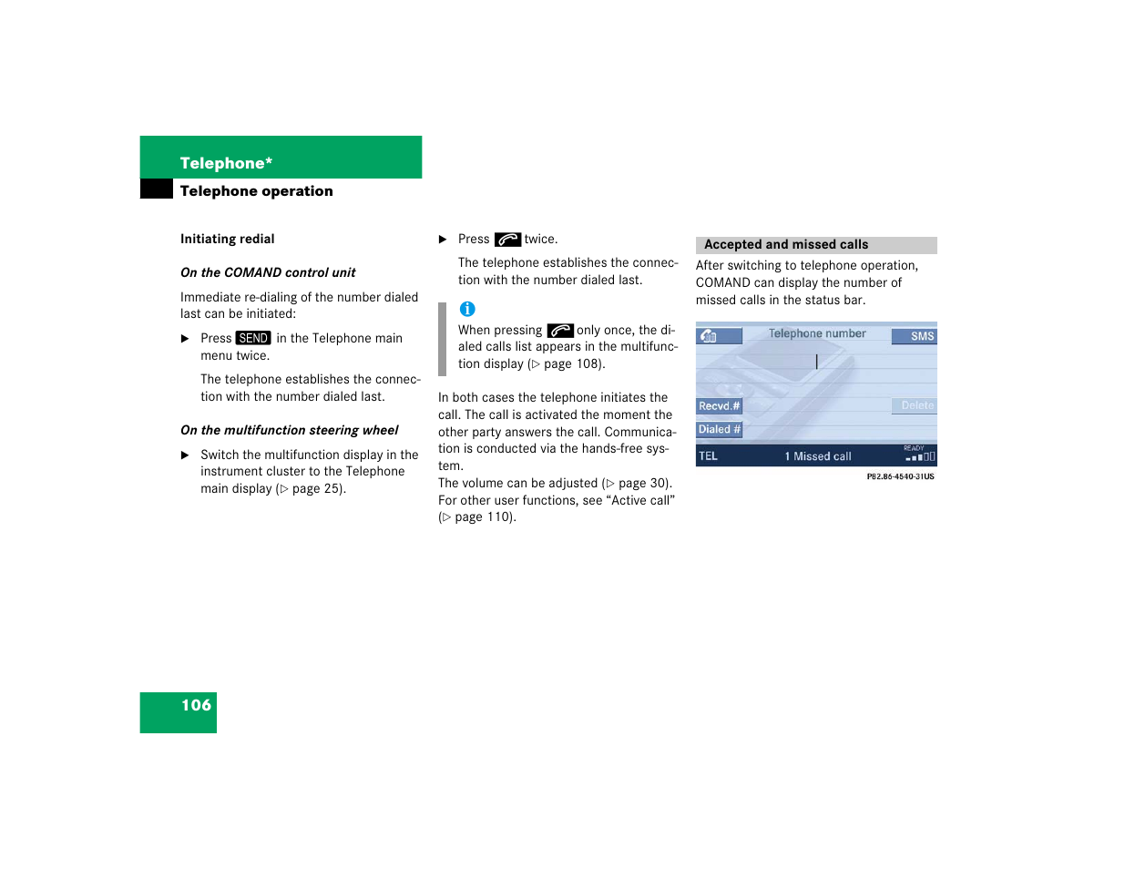Mercedes-Benz SLK-Class 2005 COMAND Manual User Manual | Page 107 / 215