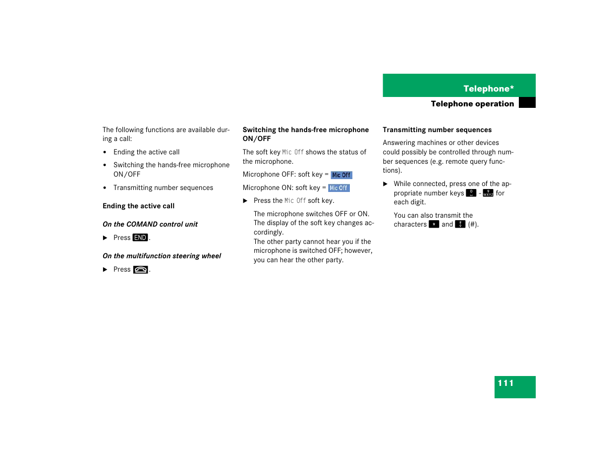 Mercedes-Benz SLK-Class 2005 COMAND Manual User Manual | Page 112 / 215