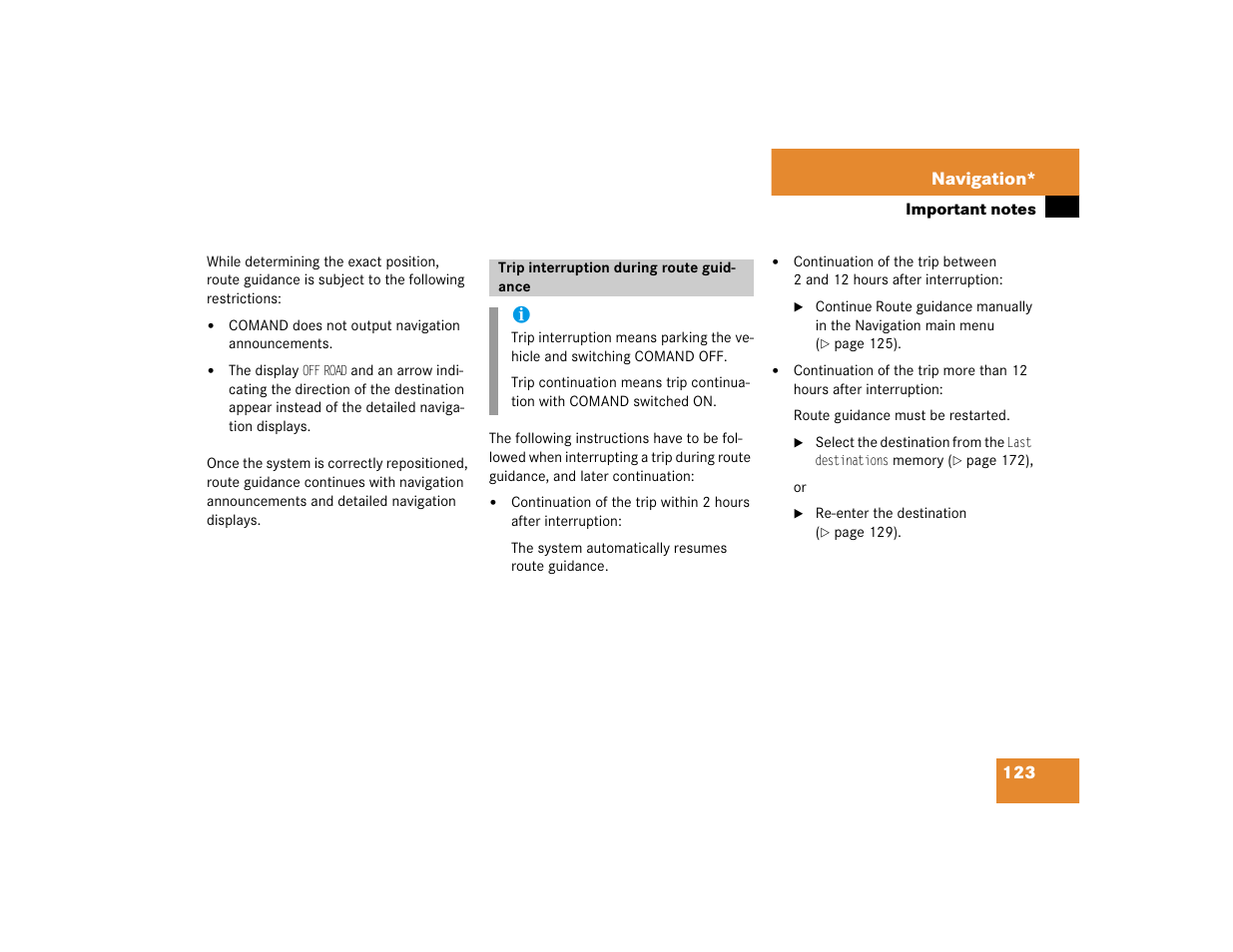 Mercedes-Benz SLK-Class 2005 COMAND Manual User Manual | Page 124 / 215