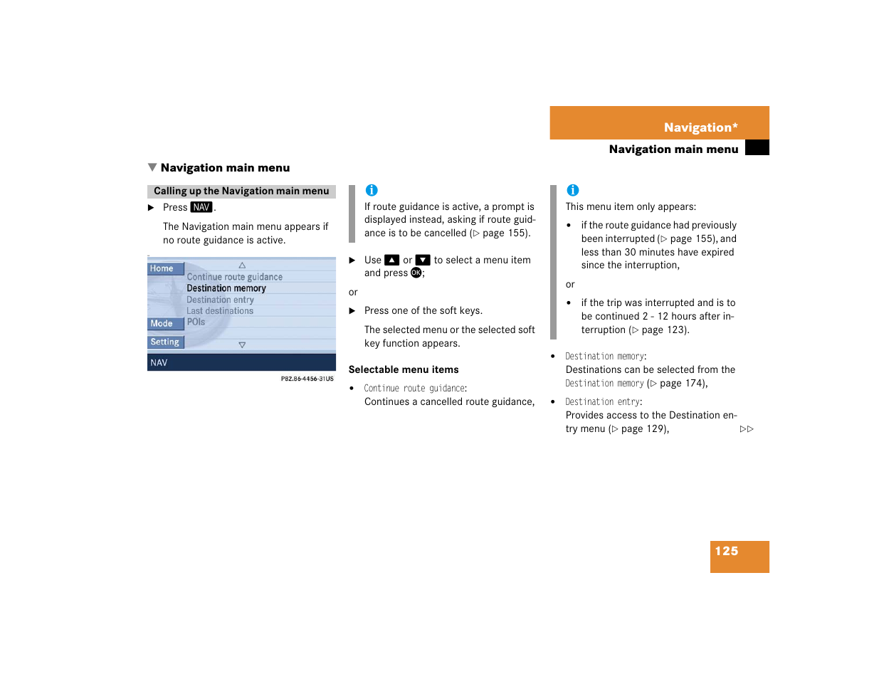 Mercedes-Benz SLK-Class 2005 COMAND Manual User Manual | Page 126 / 215