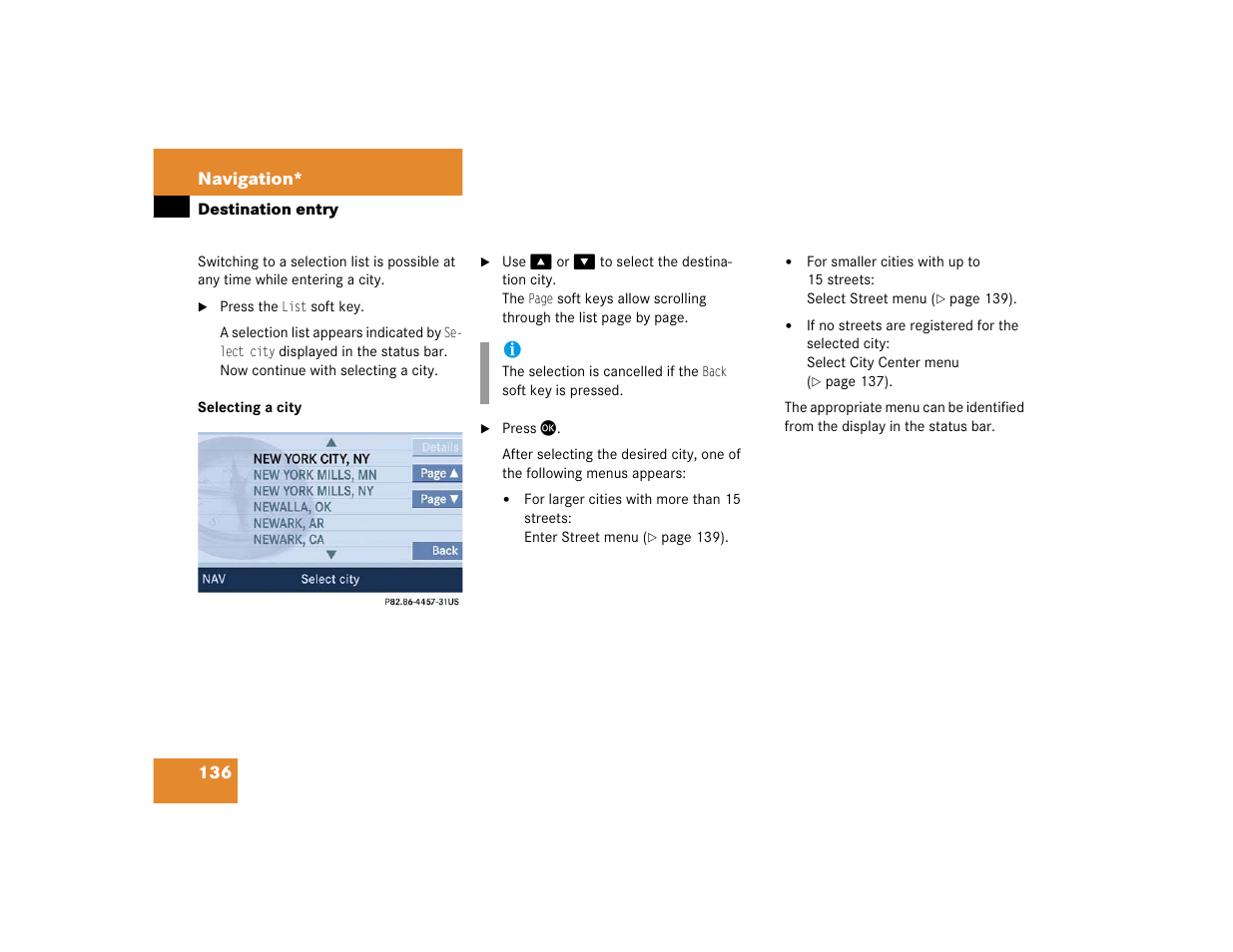 Mercedes-Benz SLK-Class 2005 COMAND Manual User Manual | Page 137 / 215