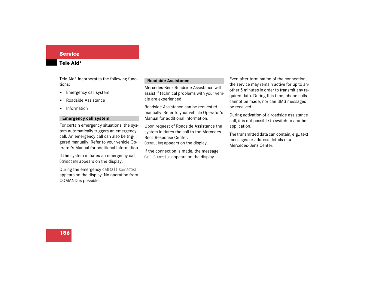 Mercedes-Benz SLK-Class 2005 COMAND Manual User Manual | Page 187 / 215