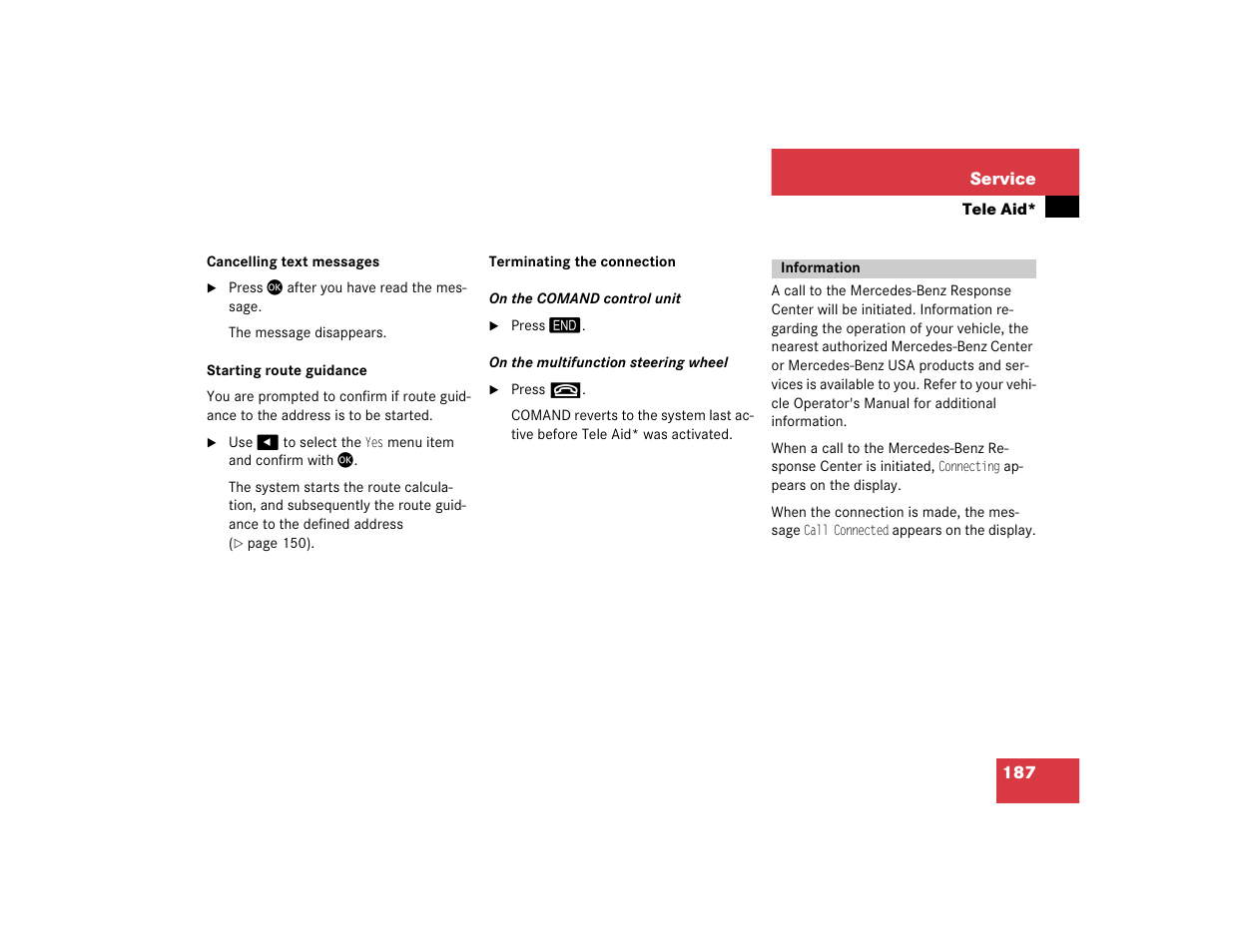 Mercedes-Benz SLK-Class 2005 COMAND Manual User Manual | Page 188 / 215