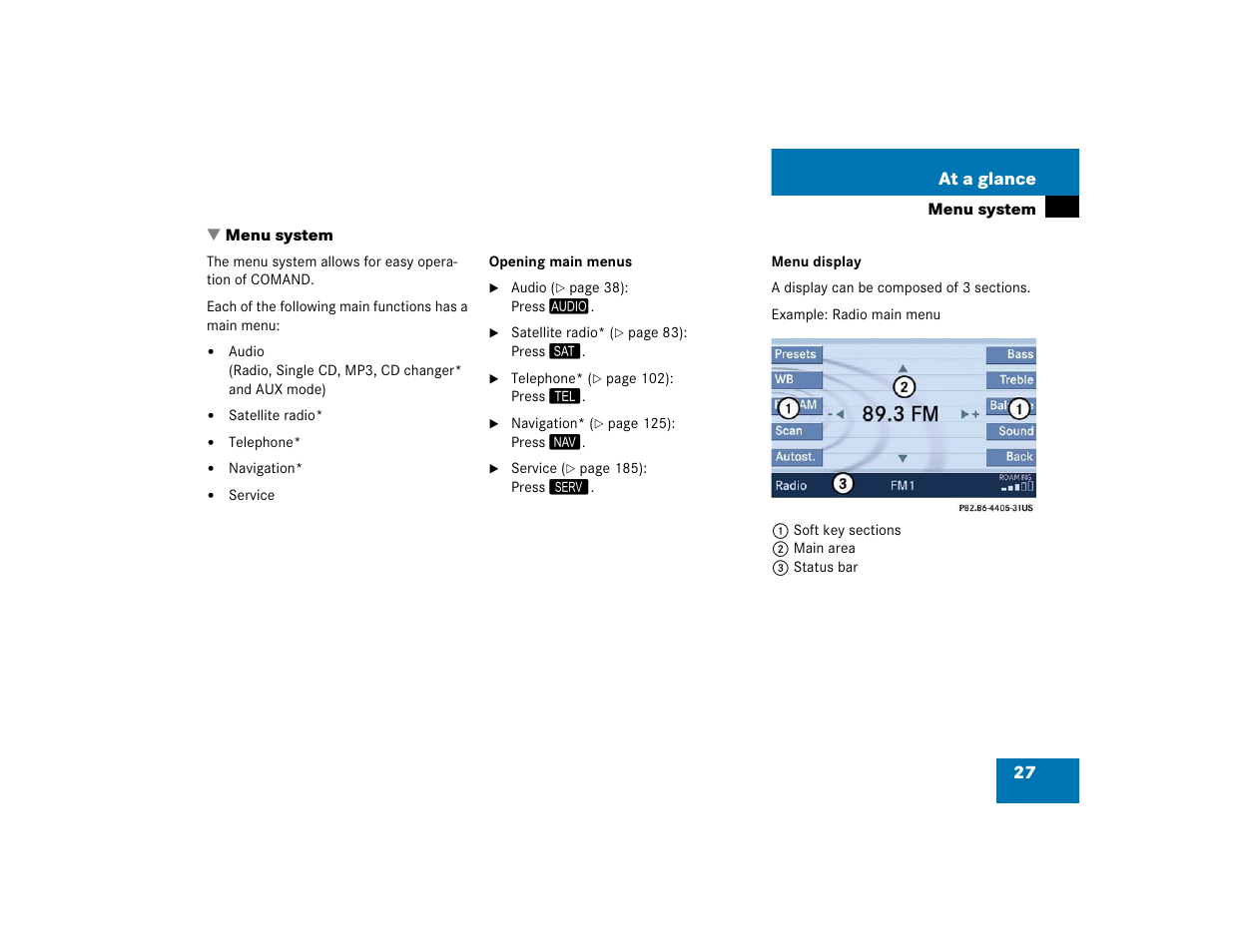 Mercedes-Benz SLK-Class 2005 COMAND Manual User Manual | Page 28 / 215