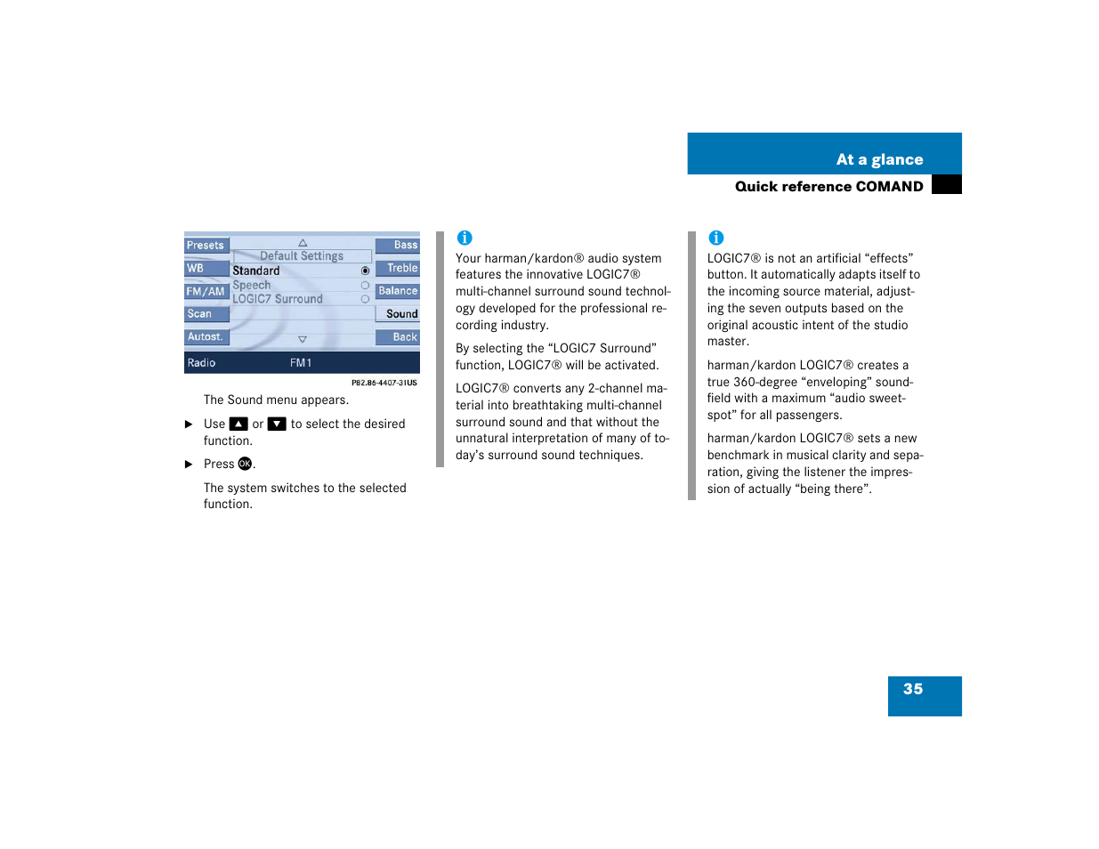 Mercedes-Benz SLK-Class 2005 COMAND Manual User Manual | Page 36 / 215