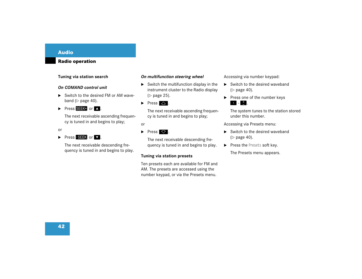 Mercedes-Benz SLK-Class 2005 COMAND Manual User Manual | Page 43 / 215
