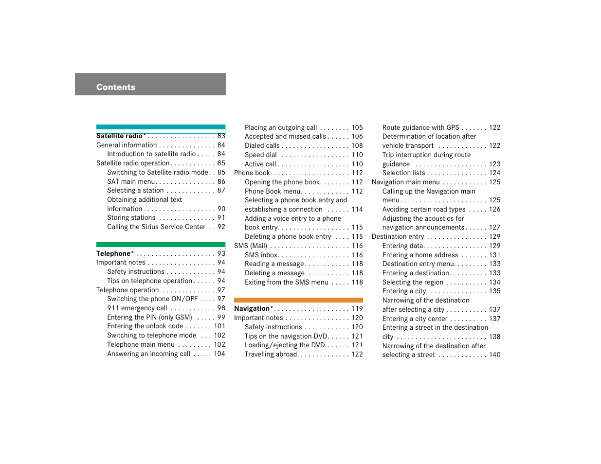 Mercedes-Benz SLK-Class 2005 COMAND Manual User Manual | Page 5 / 215