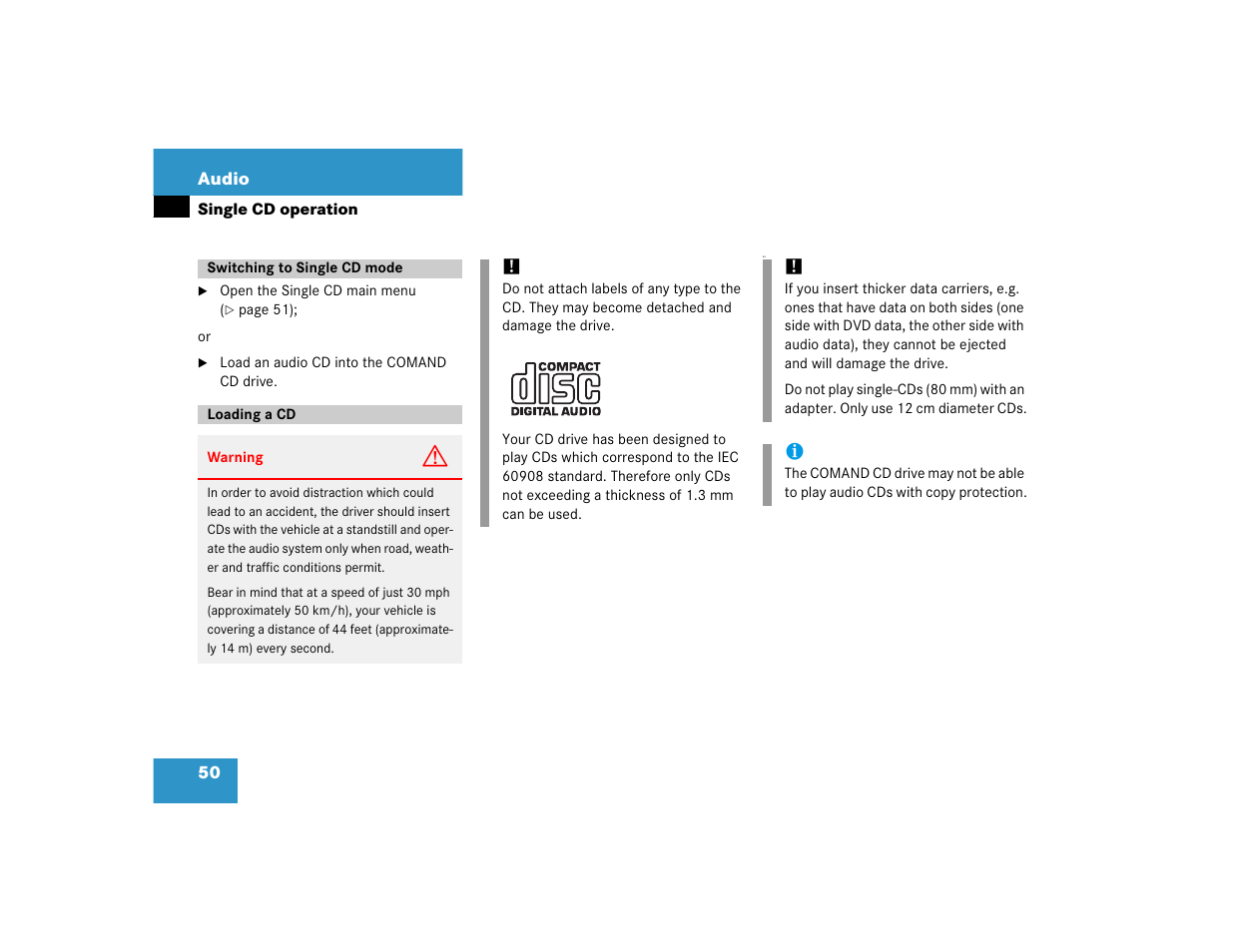 Mercedes-Benz SLK-Class 2005 COMAND Manual User Manual | Page 51 / 215