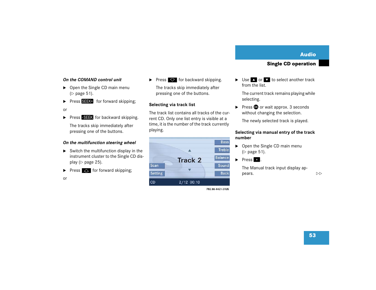 Mercedes-Benz SLK-Class 2005 COMAND Manual User Manual | Page 54 / 215
