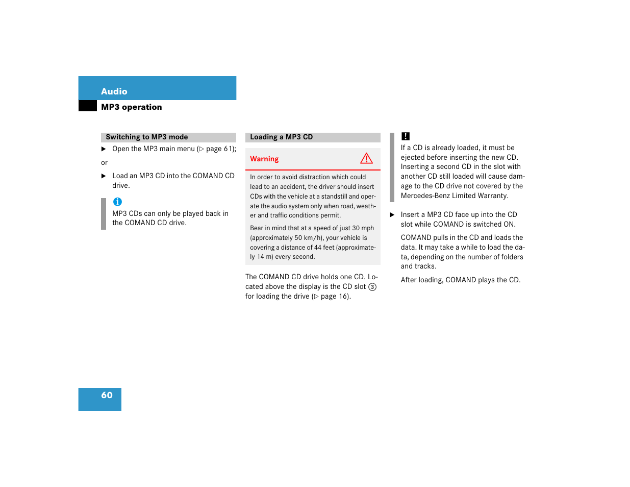 Mercedes-Benz SLK-Class 2005 COMAND Manual User Manual | Page 61 / 215