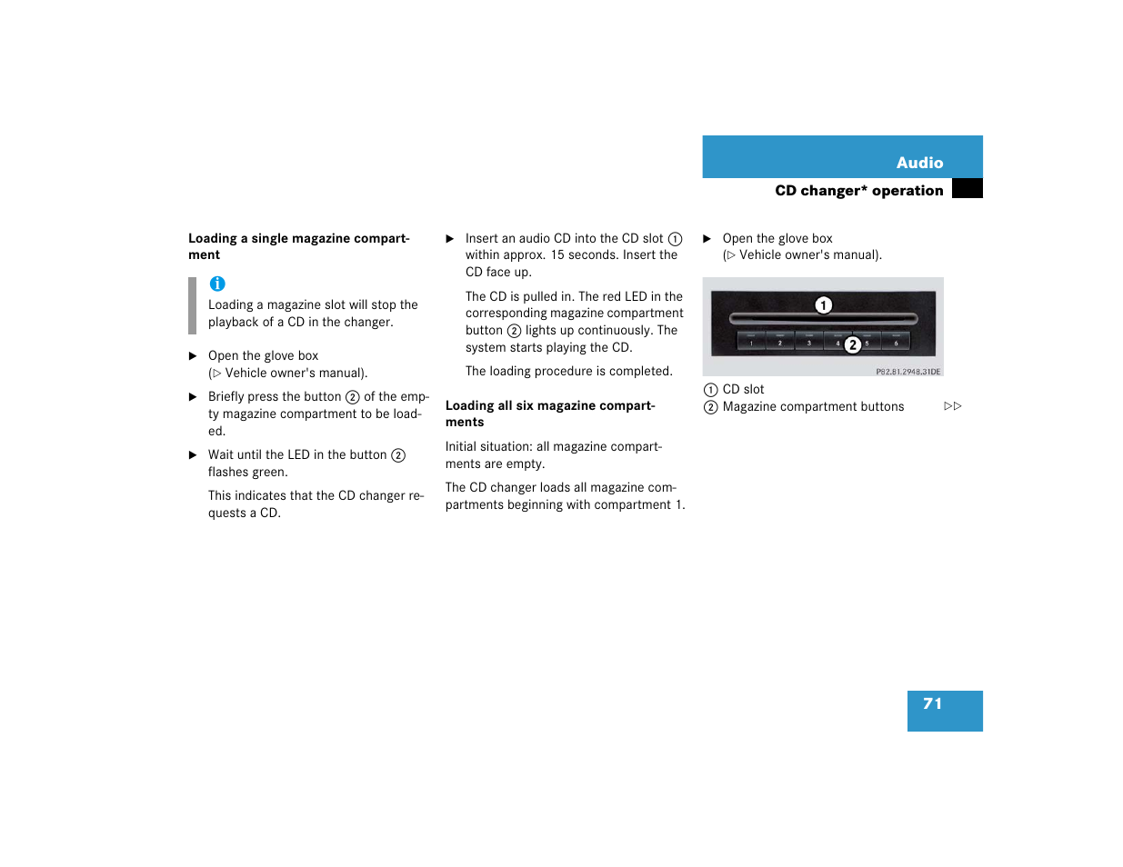 Mercedes-Benz SLK-Class 2005 COMAND Manual User Manual | Page 72 / 215