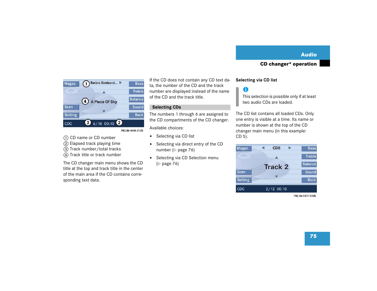 Mercedes-Benz SLK-Class 2005 COMAND Manual User Manual | Page 76 / 215