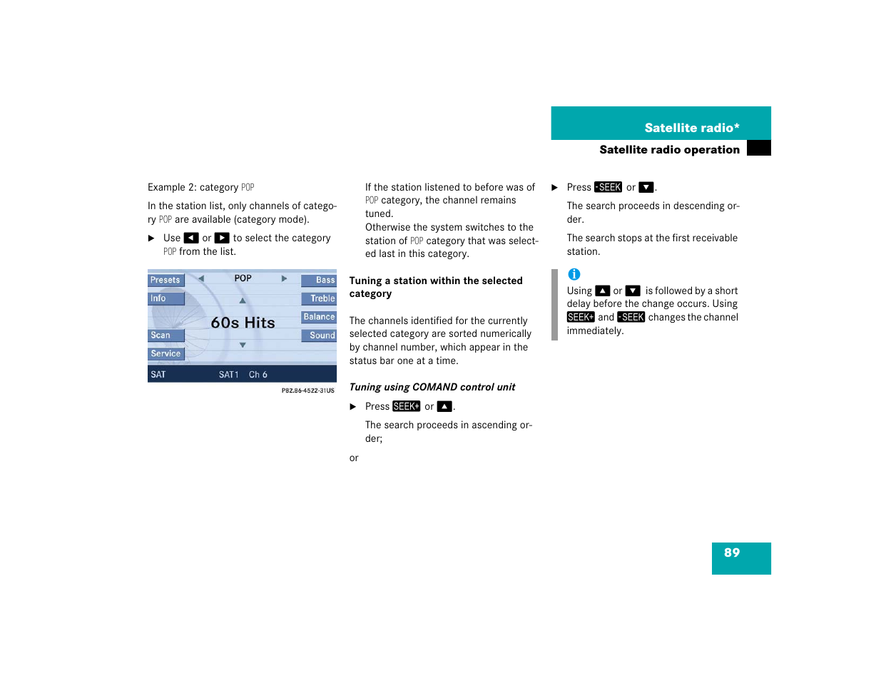 Mercedes-Benz SLK-Class 2005 COMAND Manual User Manual | Page 90 / 215