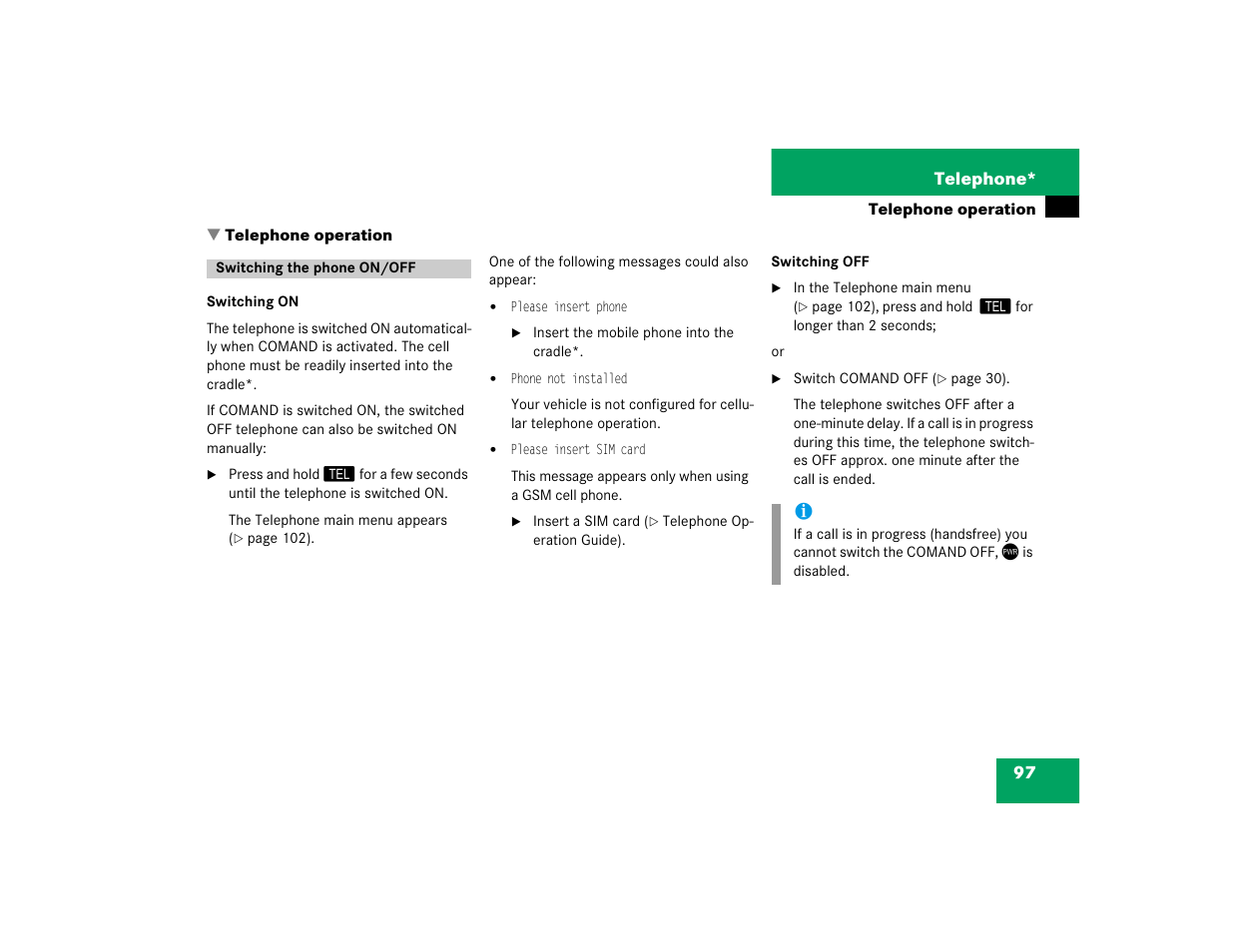 Mercedes-Benz SLK-Class 2005 COMAND Manual User Manual | Page 98 / 215