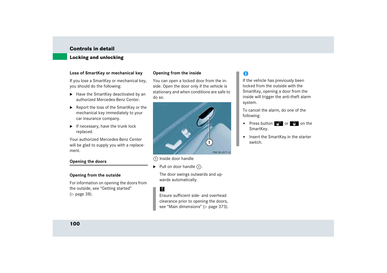 Mercedes-Benz SLR-Class 2005 User Manual | Page 101 / 417