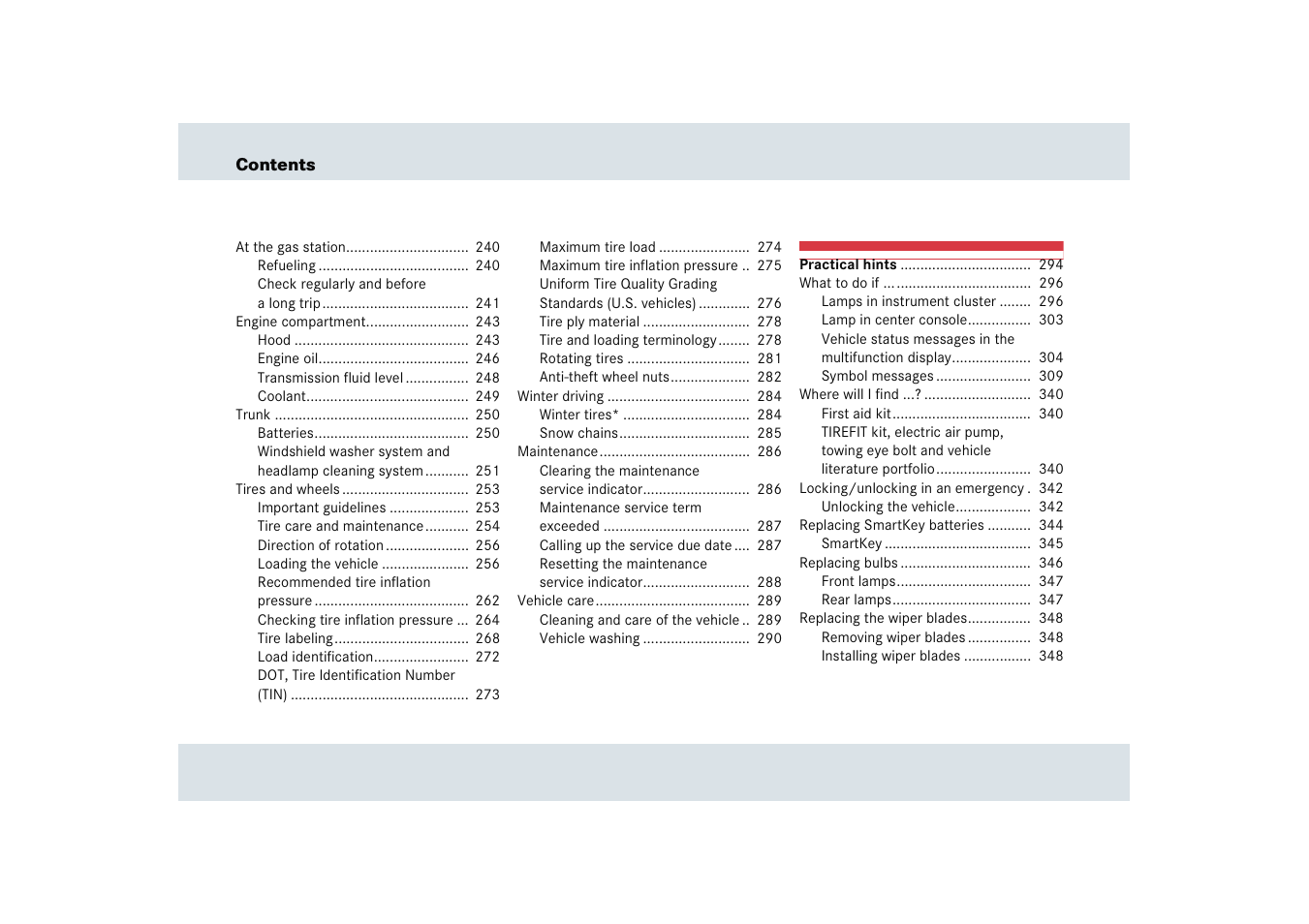 Mercedes-Benz SLR-Class 2005 User Manual | Page 11 / 417