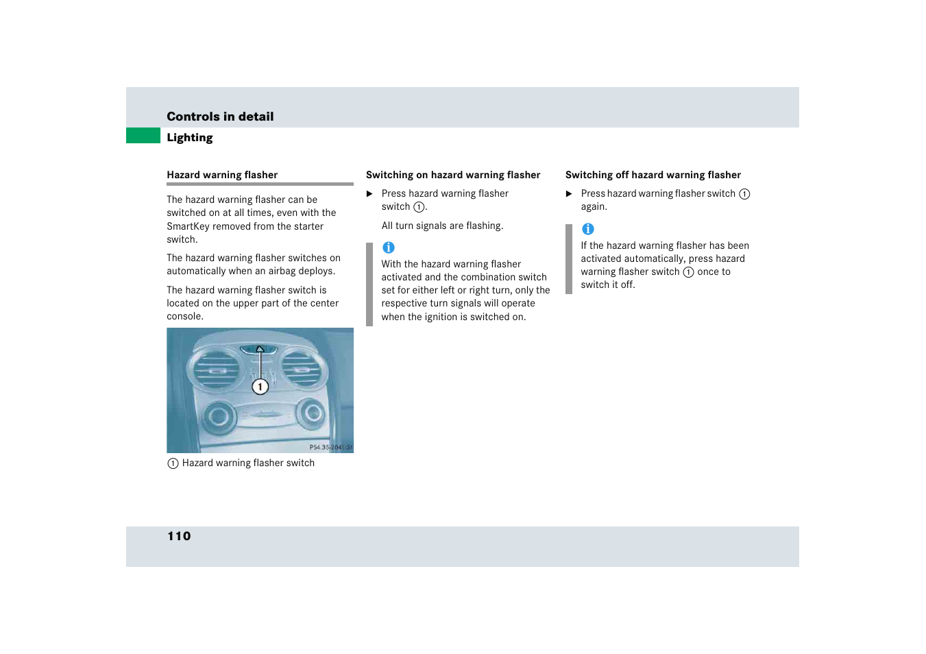 Mercedes-Benz SLR-Class 2005 User Manual | Page 111 / 417