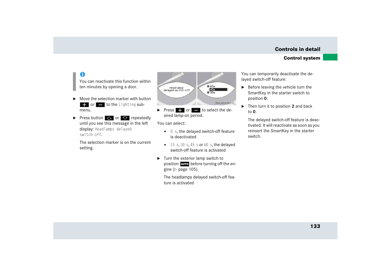 Mercedes-Benz SLR-Class 2005 User Manual | Page 134 / 417