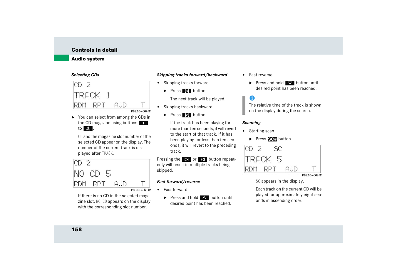 Mercedes-Benz SLR-Class 2005 User Manual | Page 159 / 417