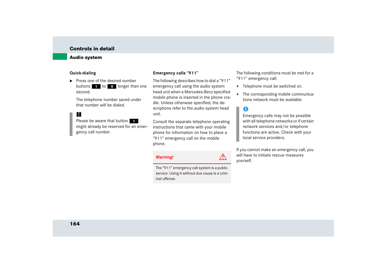 Mercedes-Benz SLR-Class 2005 User Manual | Page 165 / 417