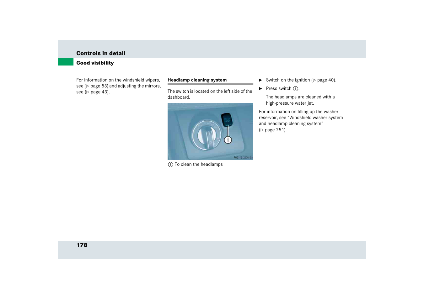 Mercedes-Benz SLR-Class 2005 User Manual | Page 179 / 417