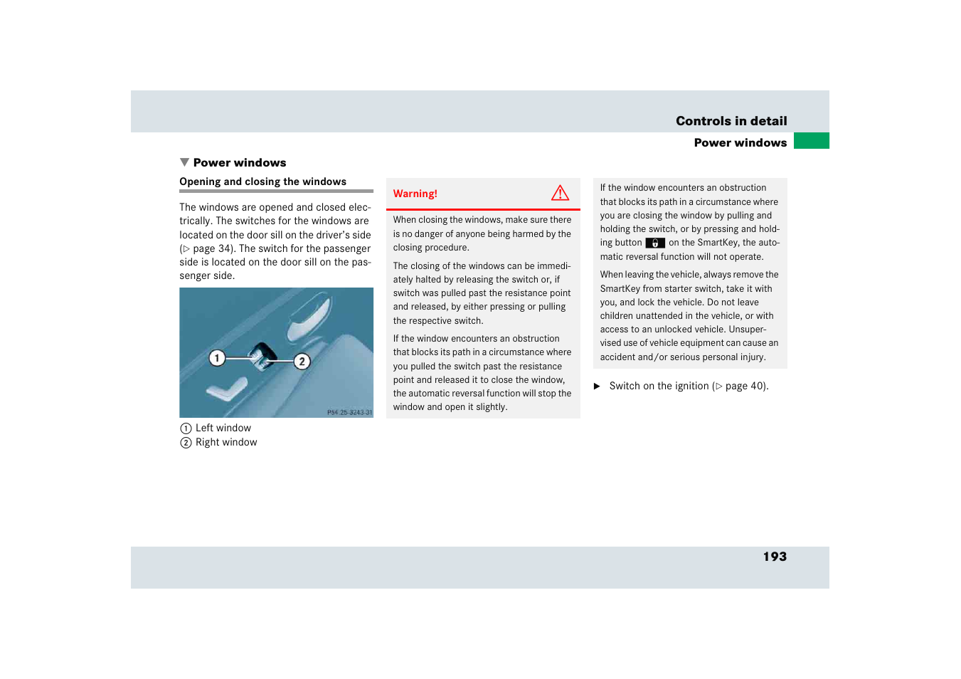 Mercedes-Benz SLR-Class 2005 User Manual | Page 194 / 417