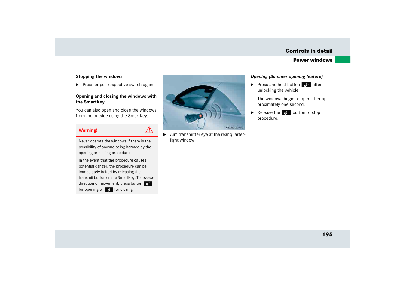 Mercedes-Benz SLR-Class 2005 User Manual | Page 196 / 417