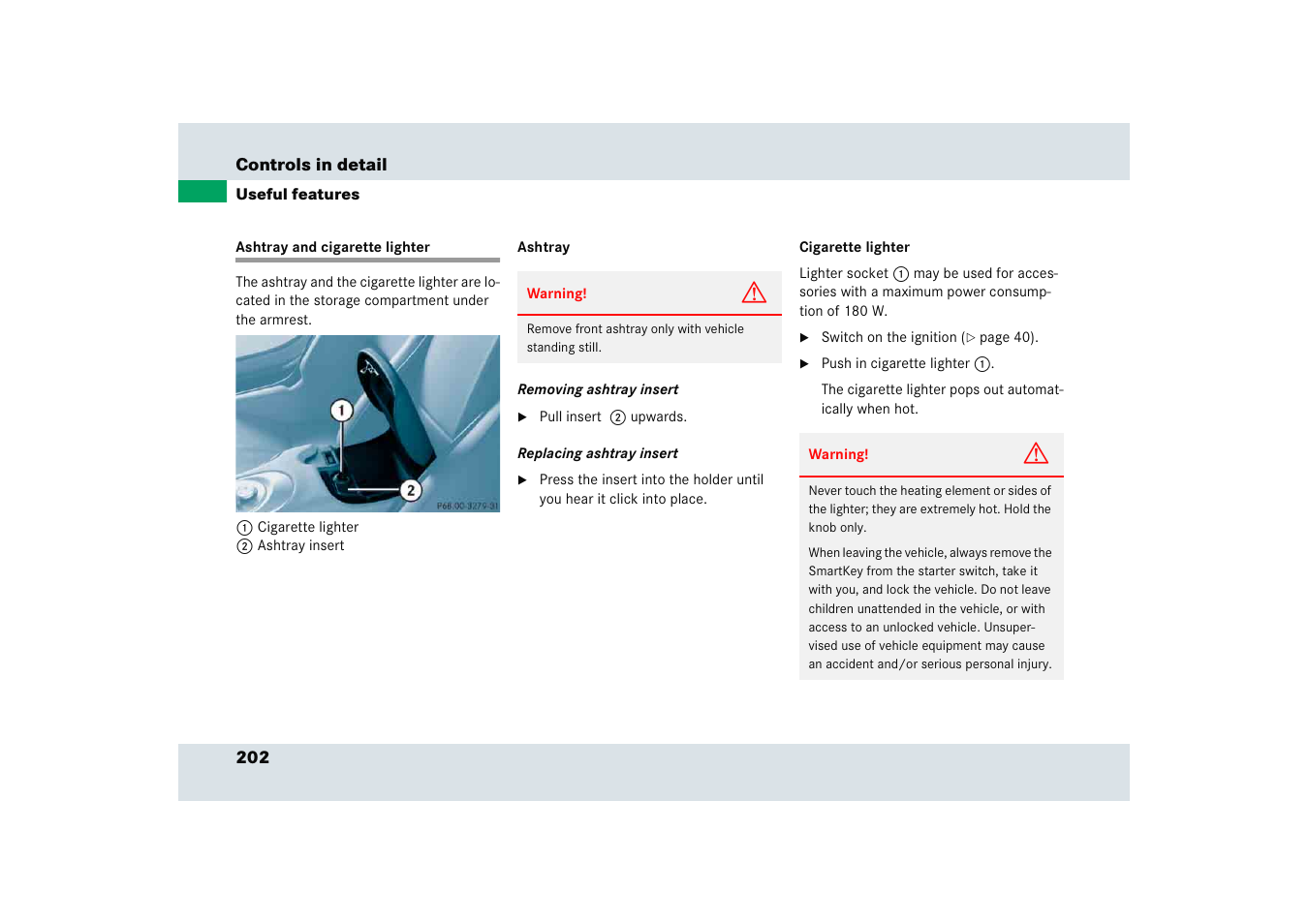 Mercedes-Benz SLR-Class 2005 User Manual | Page 203 / 417