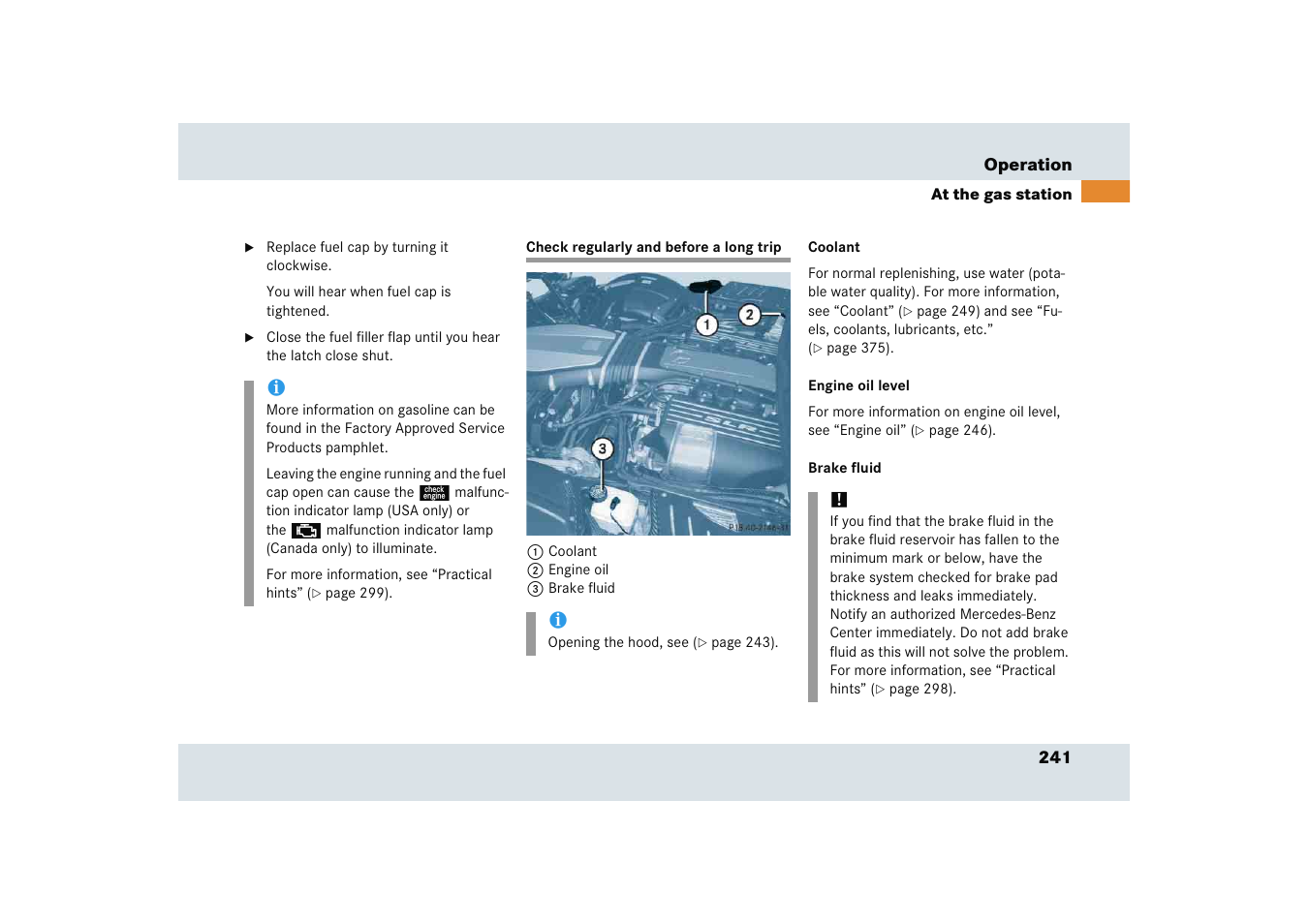 Mercedes-Benz SLR-Class 2005 User Manual | Page 242 / 417