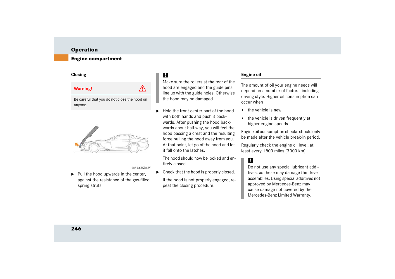 Mercedes-Benz SLR-Class 2005 User Manual | Page 247 / 417