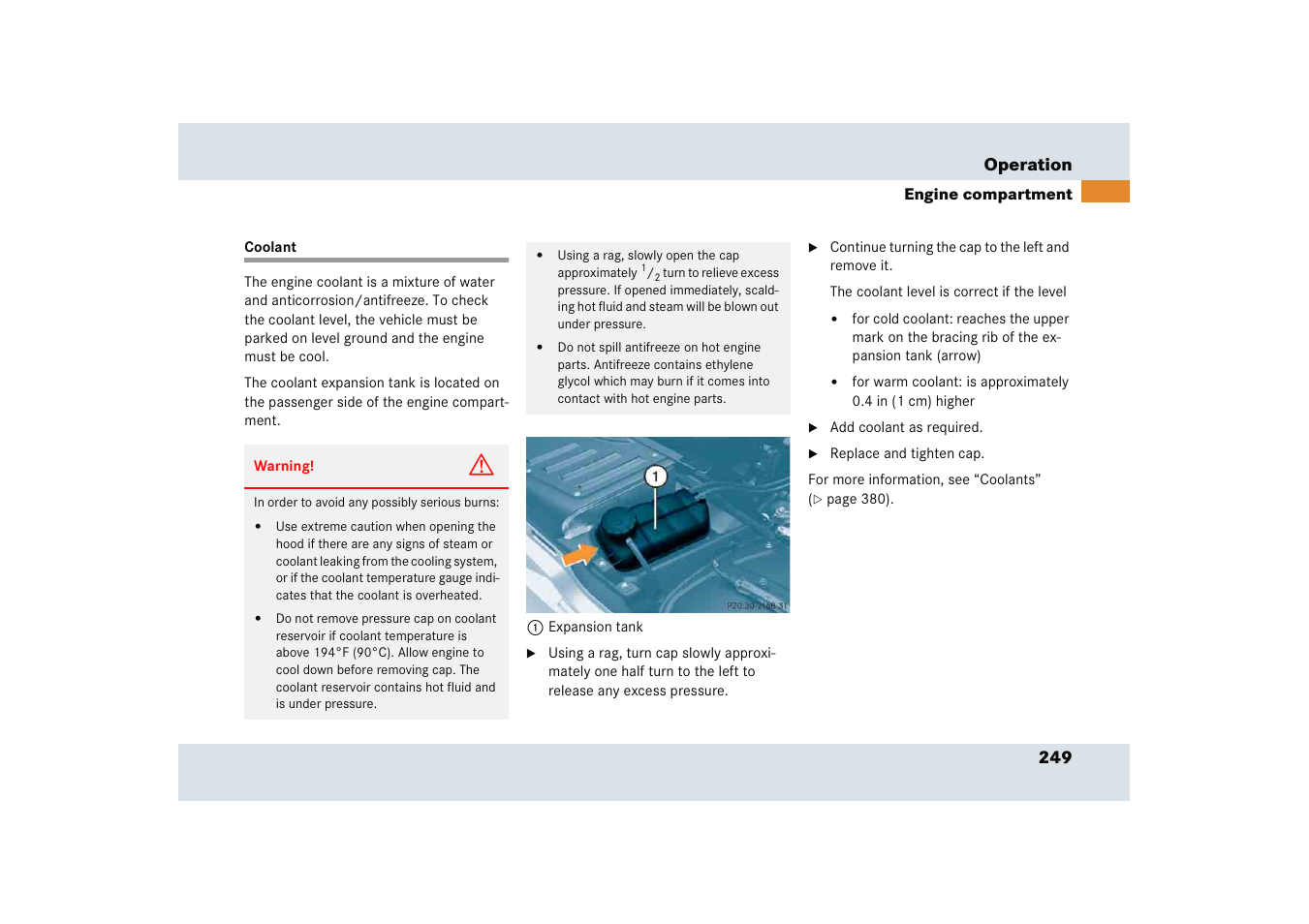 Mercedes-Benz SLR-Class 2005 User Manual | Page 250 / 417