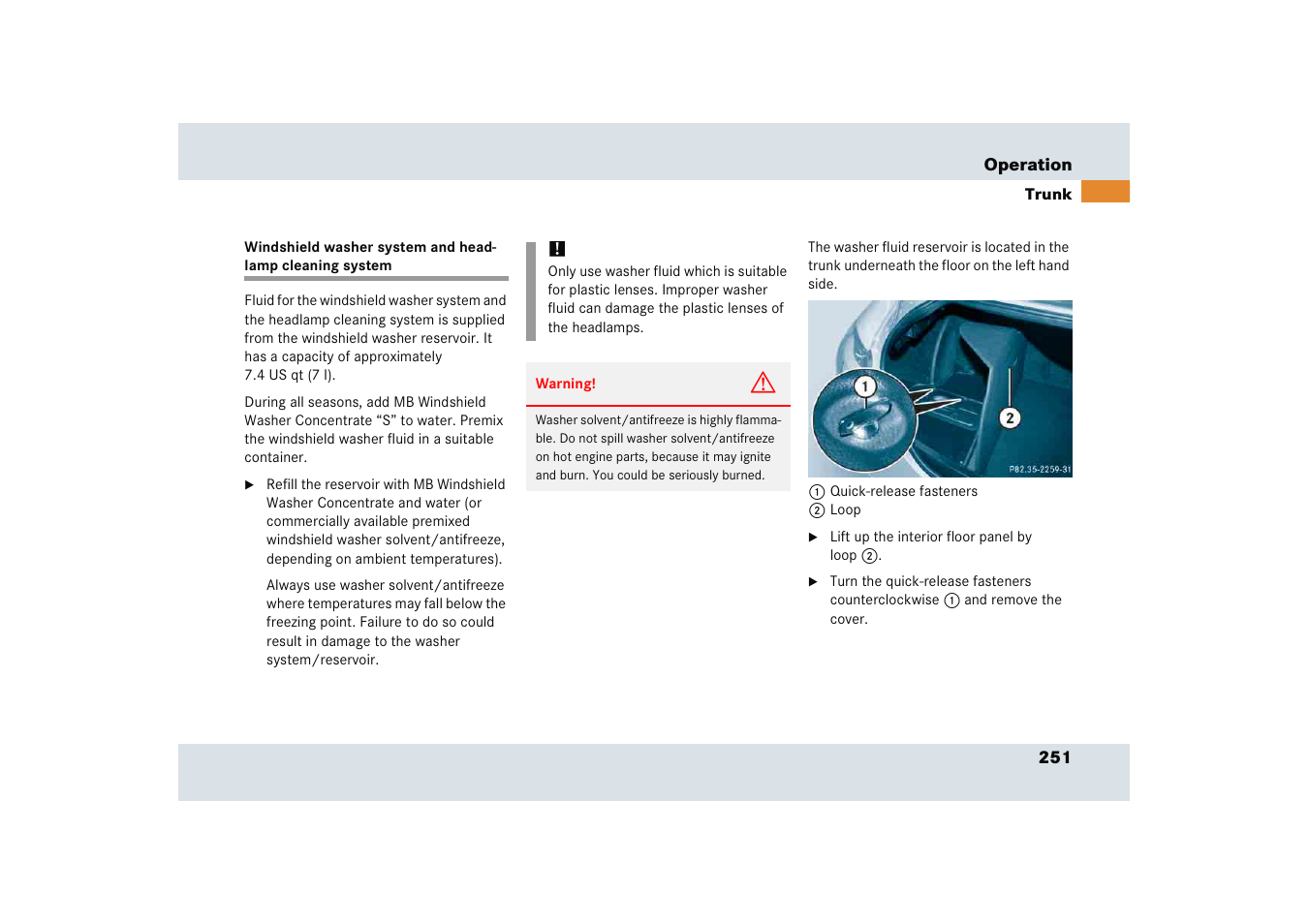 Mercedes-Benz SLR-Class 2005 User Manual | Page 252 / 417