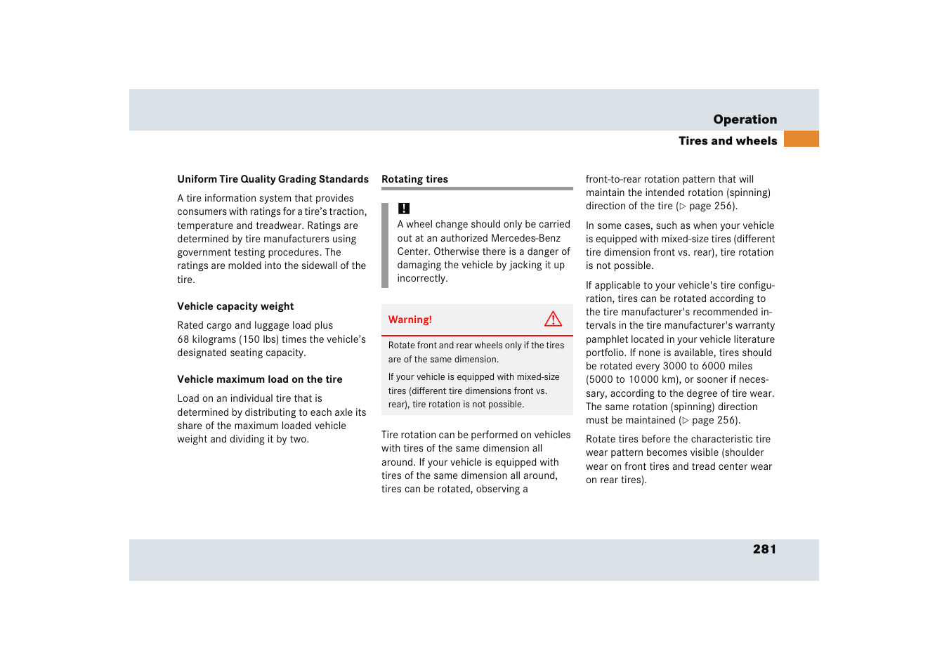 Mercedes-Benz SLR-Class 2005 User Manual | Page 282 / 417