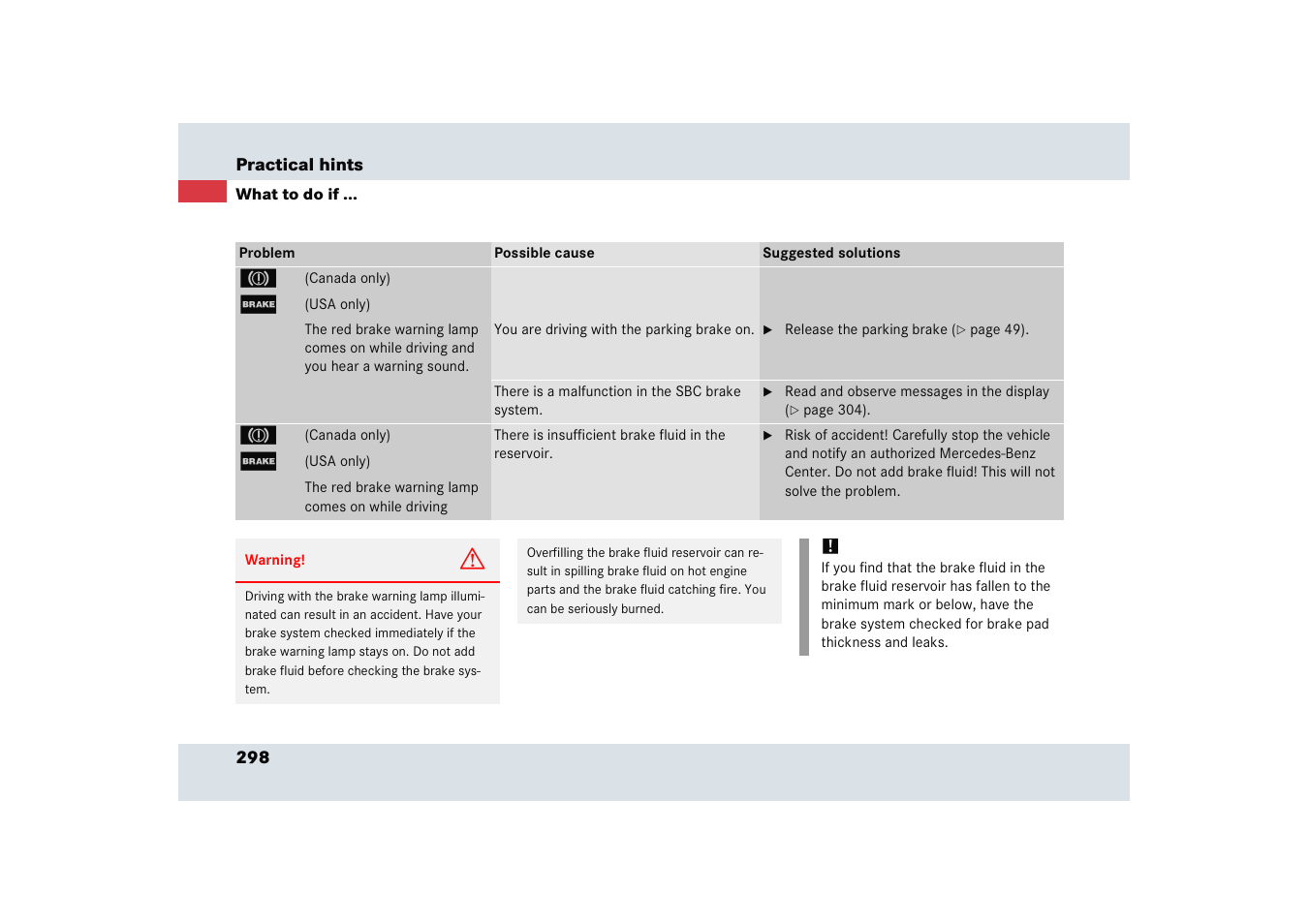 Mercedes-Benz SLR-Class 2005 User Manual | Page 299 / 417