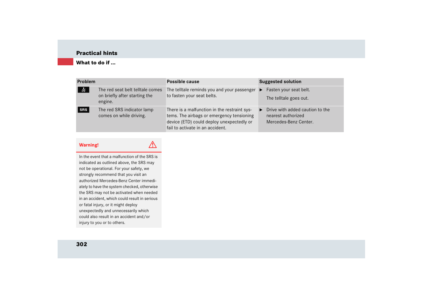 Mercedes-Benz SLR-Class 2005 User Manual | Page 303 / 417