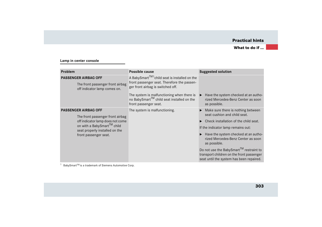 Mercedes-Benz SLR-Class 2005 User Manual | Page 304 / 417