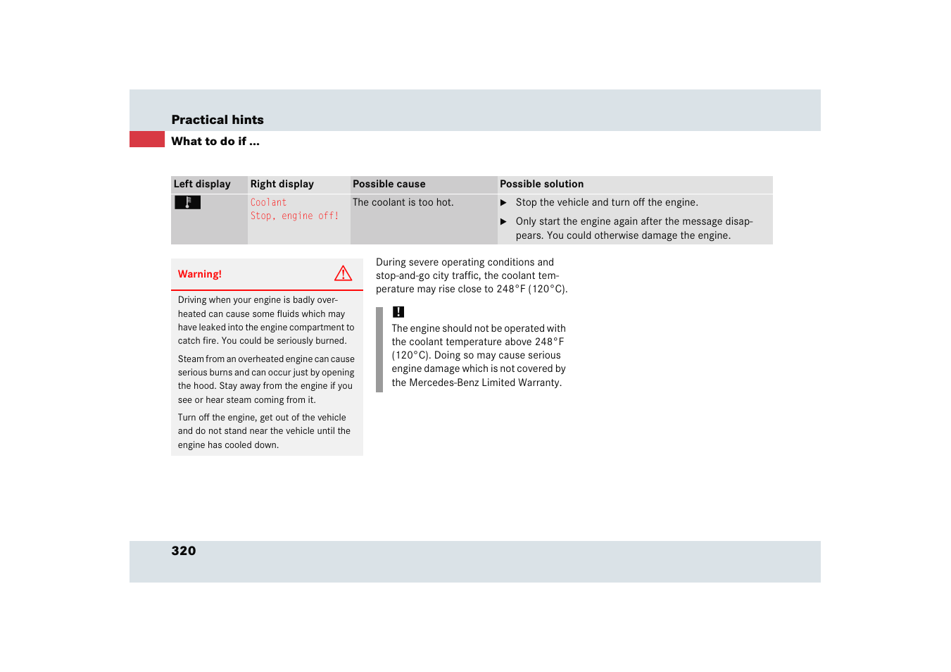 Mercedes-Benz SLR-Class 2005 User Manual | Page 321 / 417