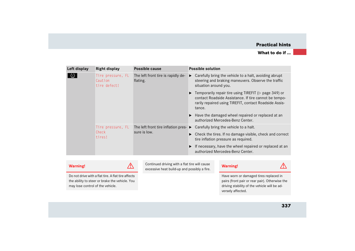 Mercedes-Benz SLR-Class 2005 User Manual | Page 338 / 417