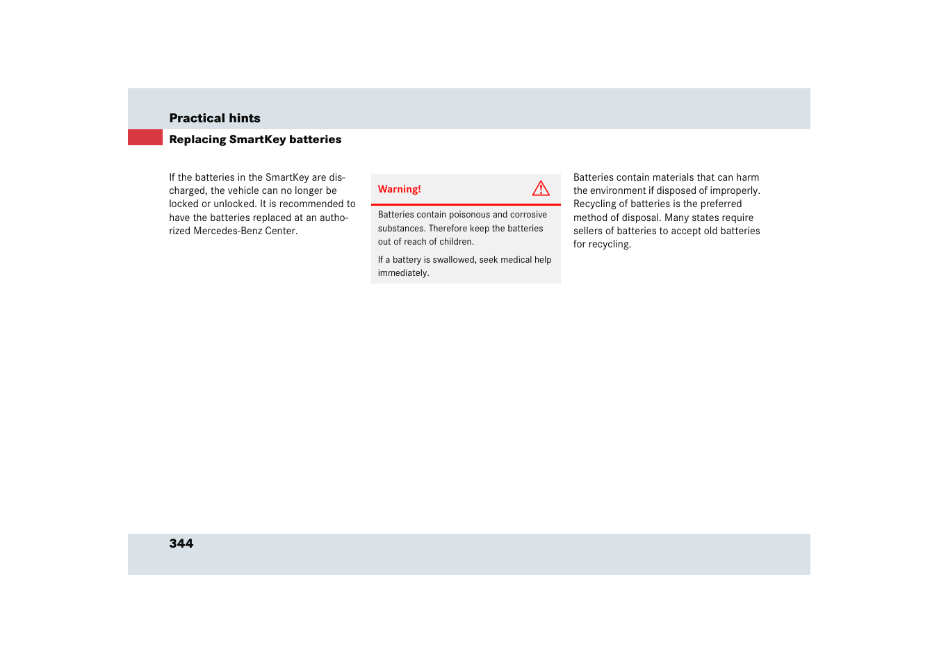 Mercedes-Benz SLR-Class 2005 User Manual | Page 345 / 417